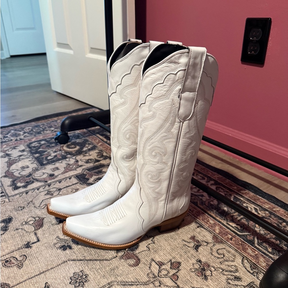 Ponderosa Women’s Western Boot by J.B. Dillon - White